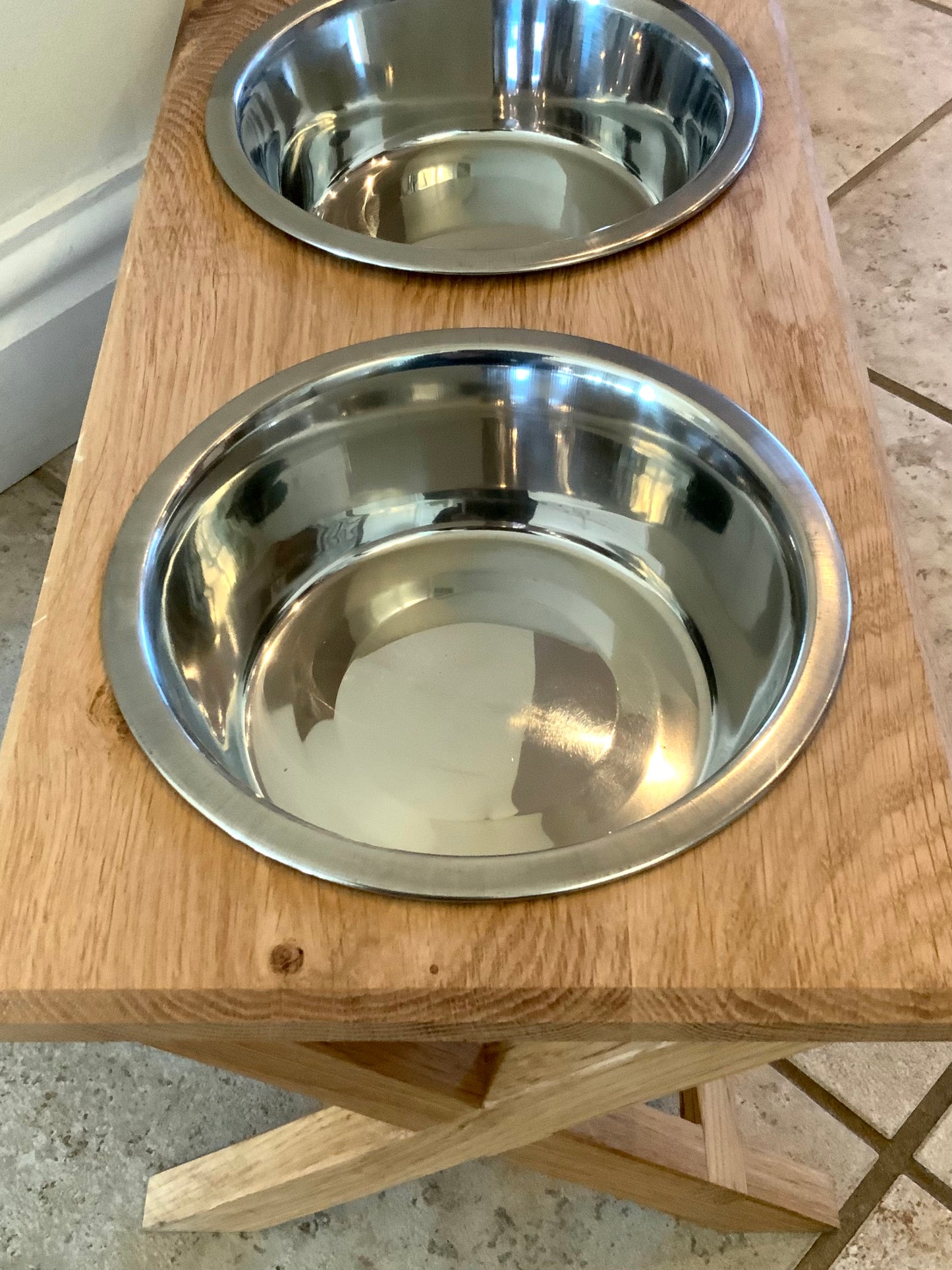 Oak Friendship Dog Bowls - Large