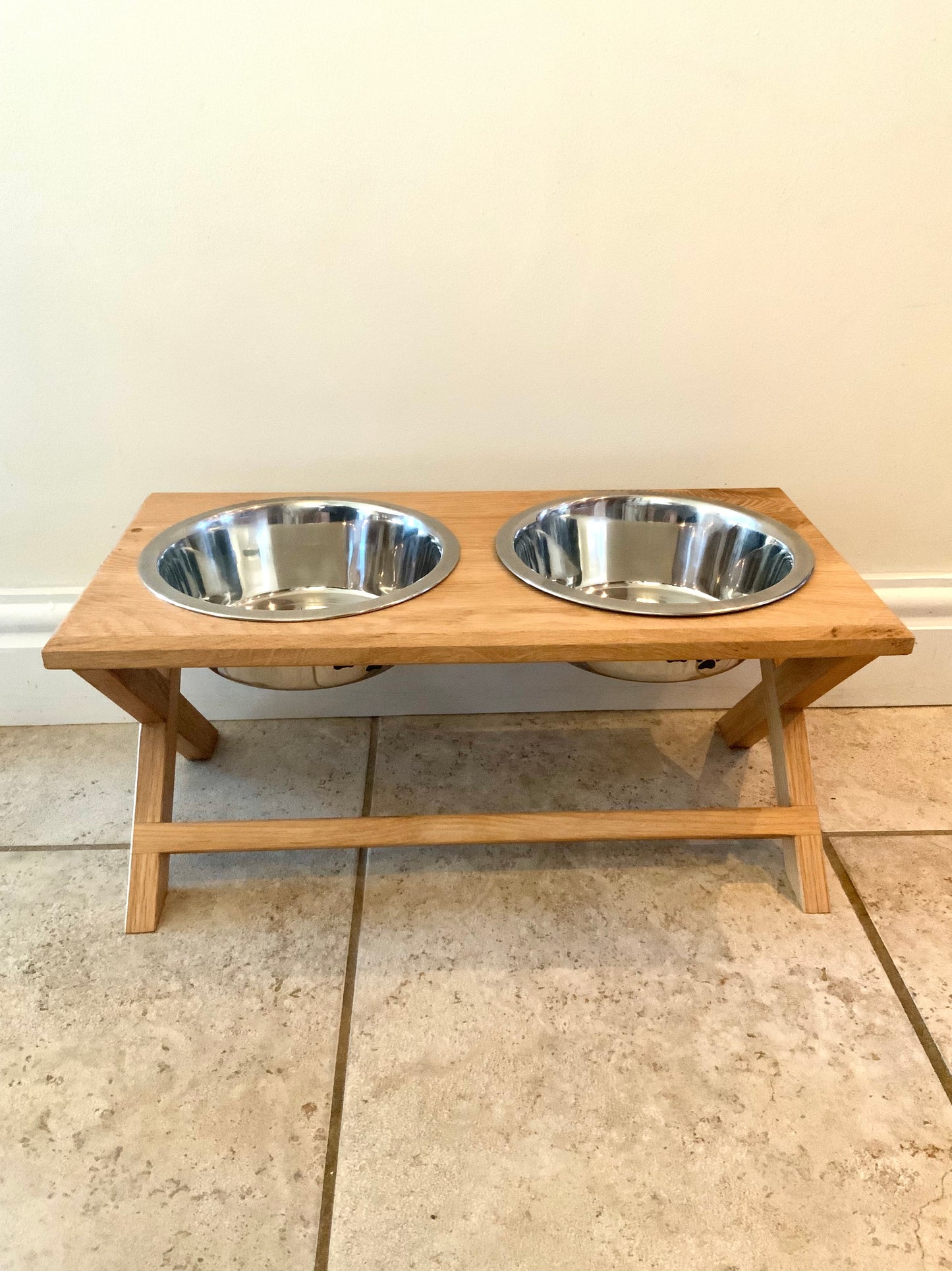 Oak Friendship Dog Bowls - Large