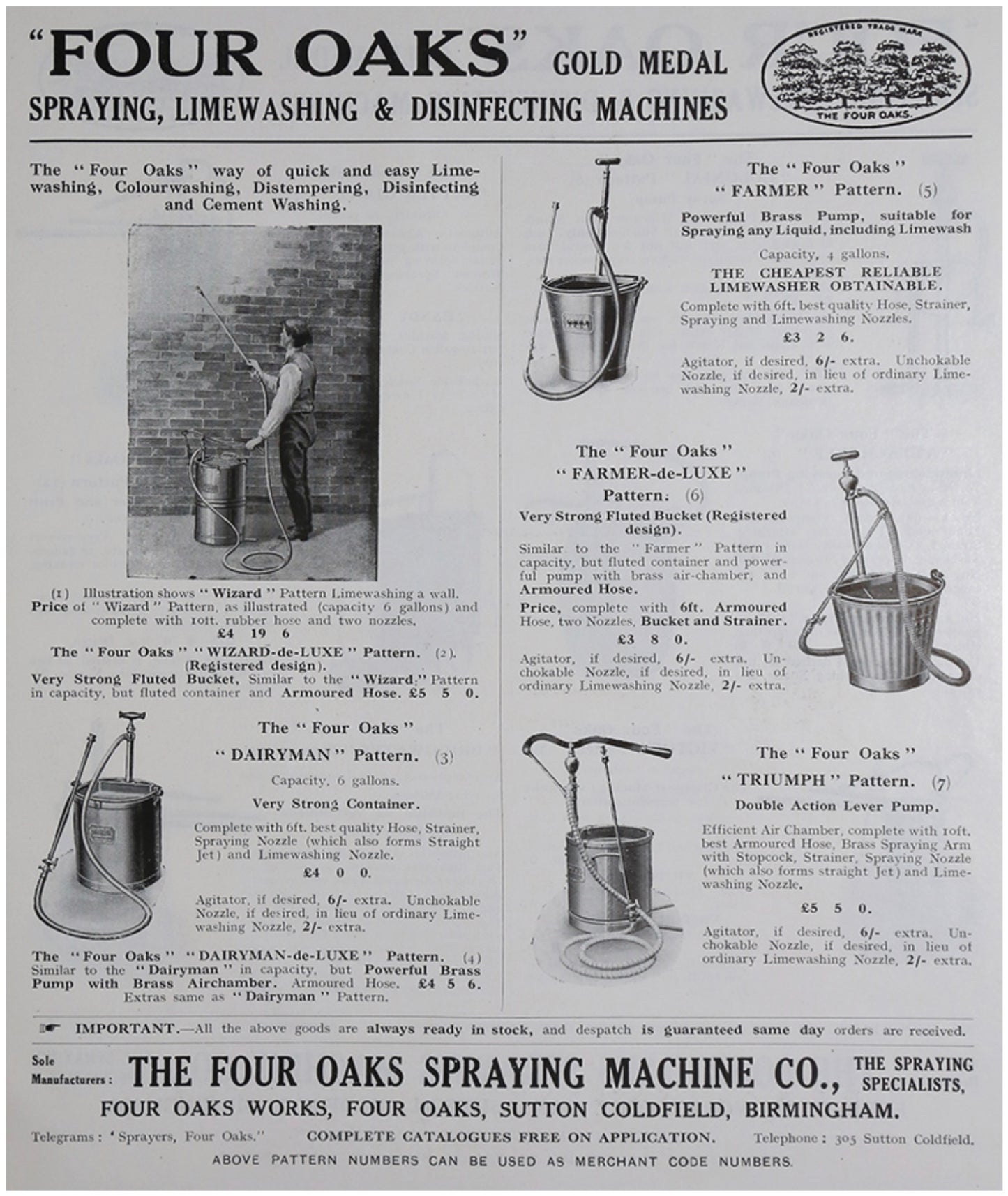 Vintage Four Oaks Spraying Machine